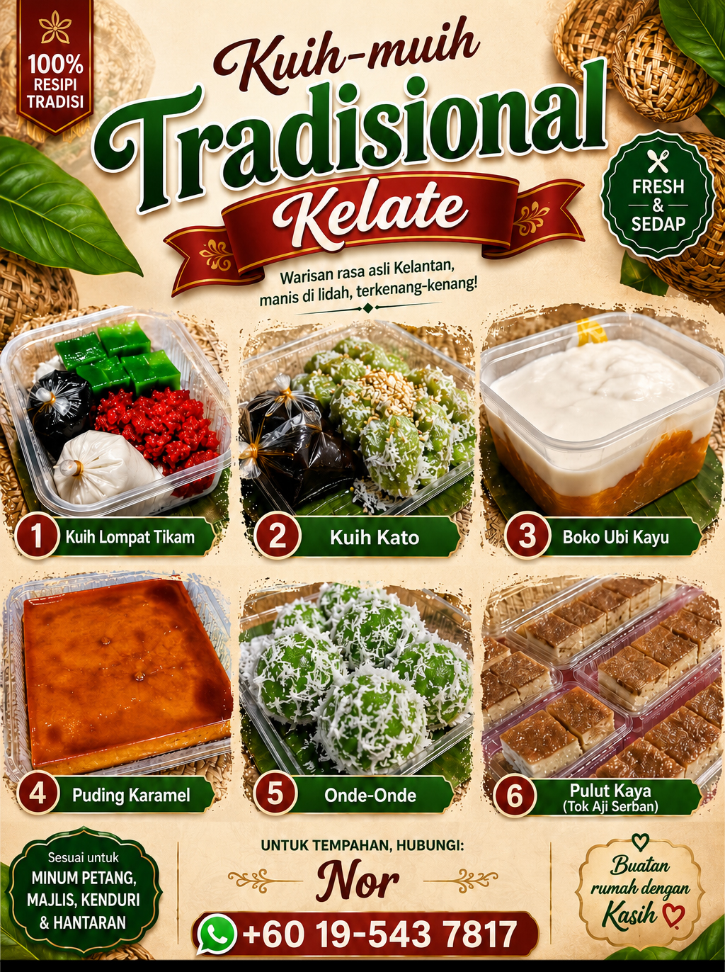 Kuih Tradisional Kelate